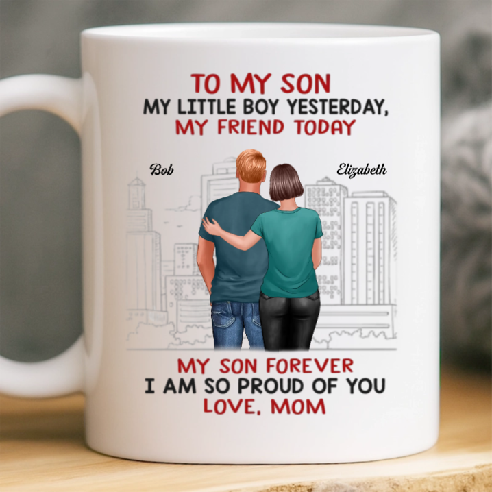 Custom Mug - Personalized Birthday Gifts For Mom, Dad, Daughter, Son - Forever My Hero, Dad