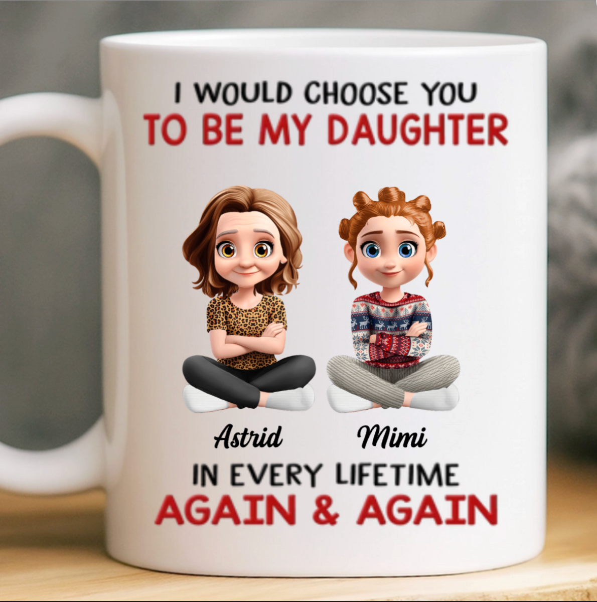 Custom Mug - Personalized Birthday Gifts For Mom, Dad, Daughter - My First Hero, My Forever Friend