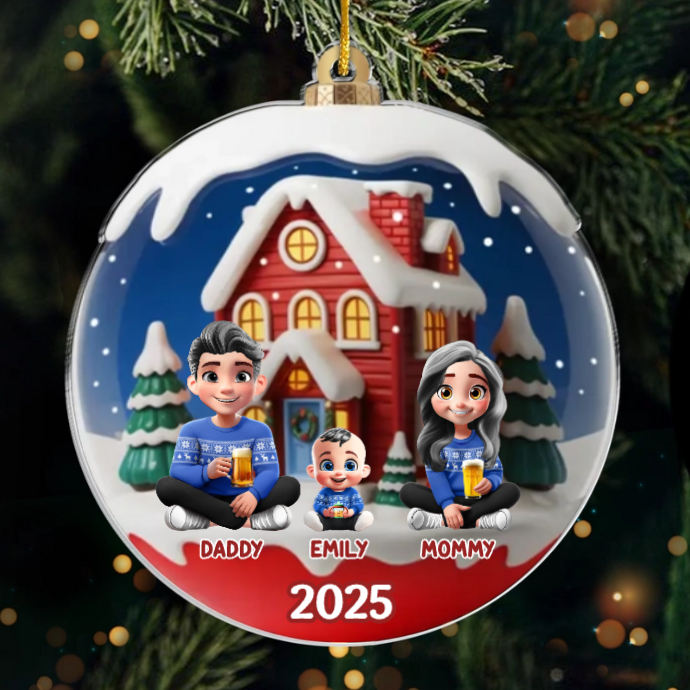 Custom Acrylic Ornament - Personalized Christmas Birthday Gifts For Family, Dog Cat Lovers - Home Sweet Home