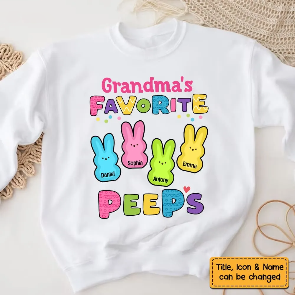 Personalized Gift For Grandma Easter Peeps Shirt - Hoodie - Sweatshirt