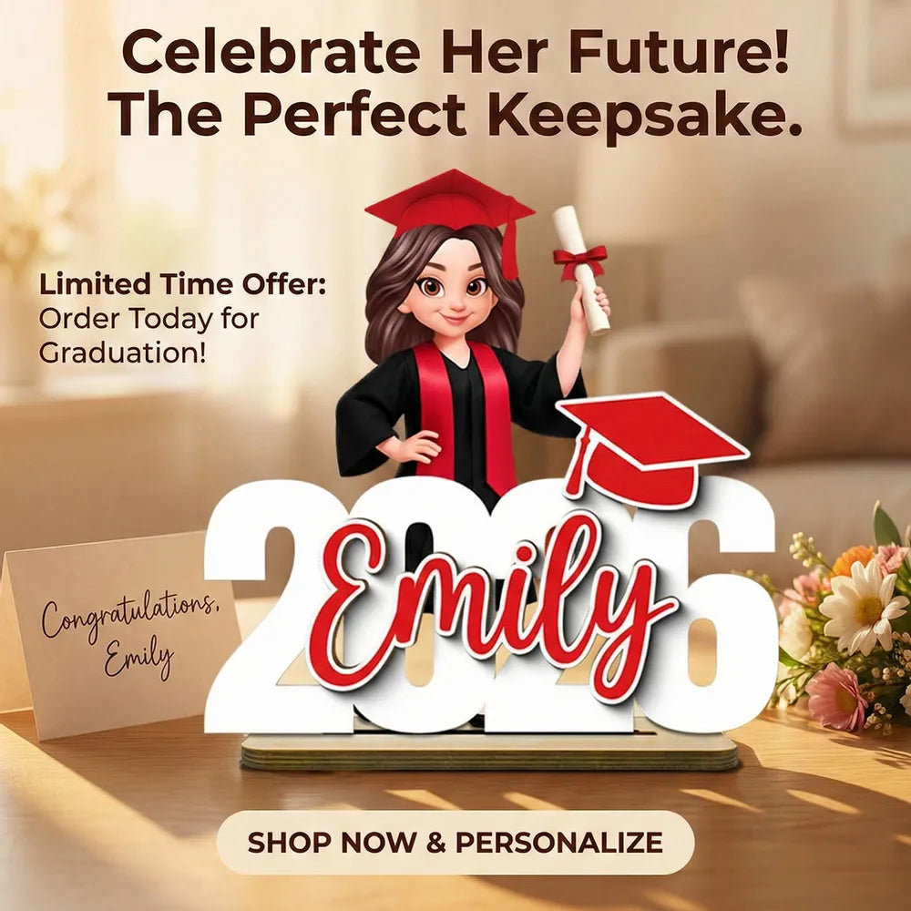 Class Of Graduation Senior - Personalized 2-Layered Wooden Plaque - Gift For Graduation Day, Graduation Gift, Keepsake