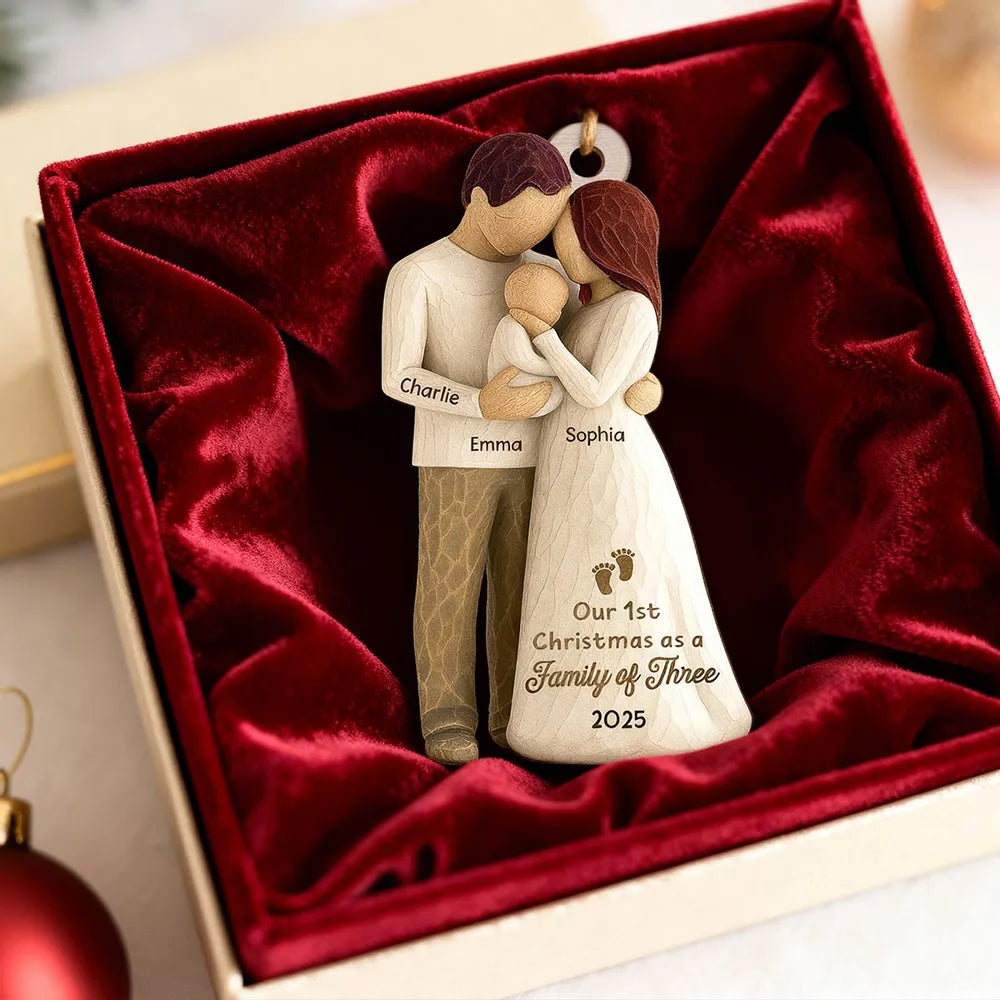 Gia Đình - Hồng Y Mẹ Bố Bà Ông Nội Hồng Y Vòng Tròn Trang Trí