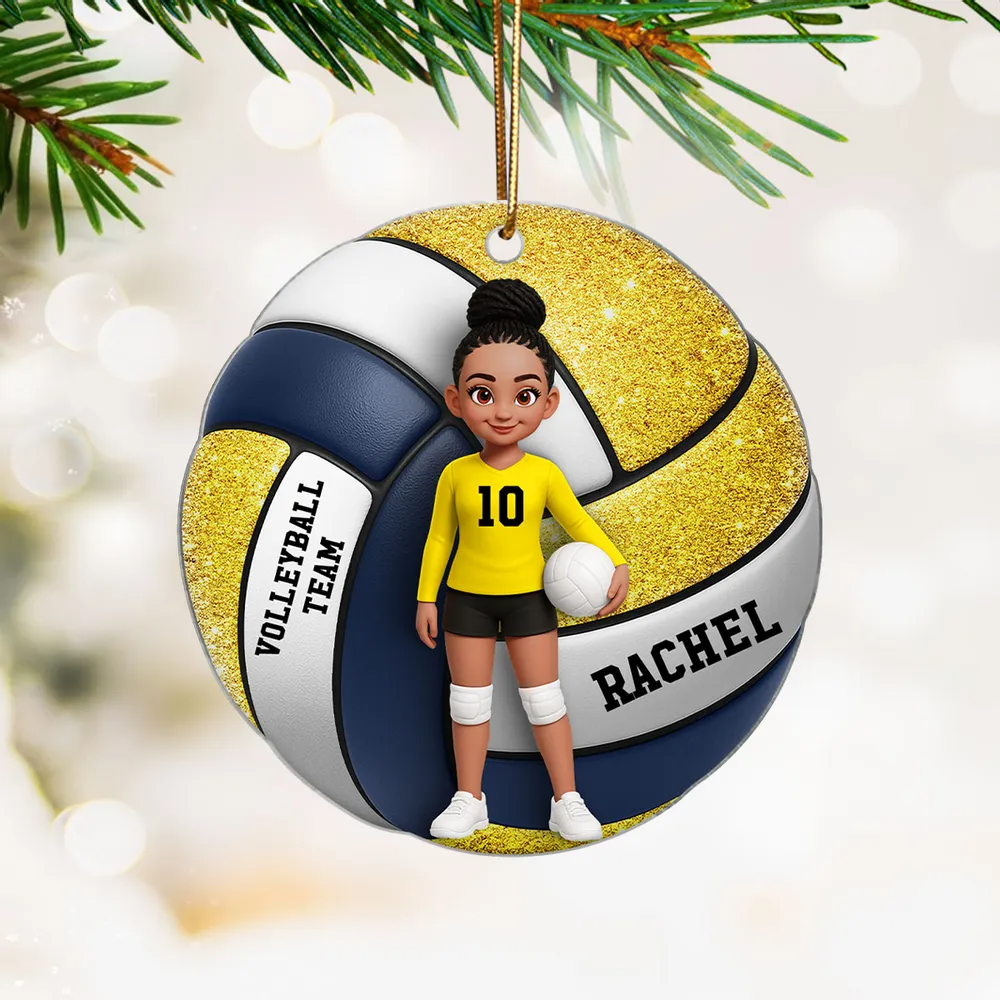 Volleyball Boy & Girl 3D Effect - Personalized Acrylic Ornament