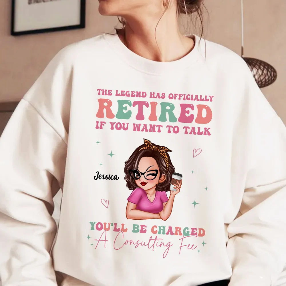 The Legend Has Officially Retired Personalized Shirt, Gift for Mom, Grandma, Bestie