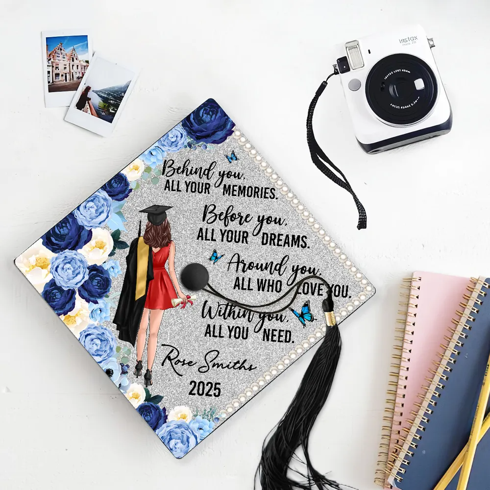 Những người bạn - Lớp hoa nhiều màu được cá nhân hóa của năm 2024 Mũ đội mũ tốt nghiệp, Đồ lưu niệm tốt nghiệp - Đồ lưu niệm tốt nghiệp được cá nhân hóa