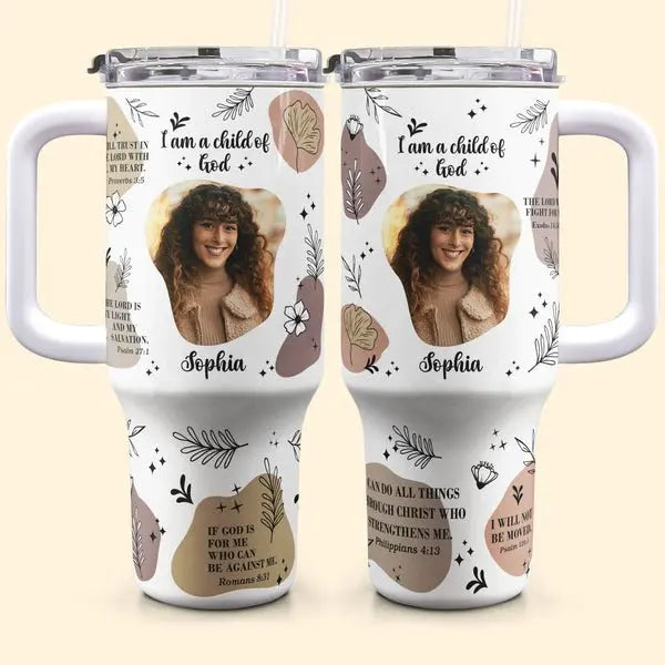 40oz Family - I Am A Child Of God - Personalized Tumbler - The Next Custom Gift 40oz 40oz Tumbler