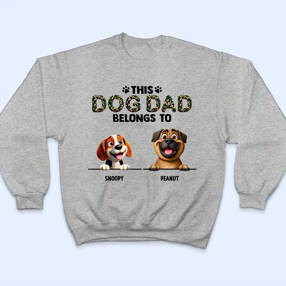 This Dog Dad Belongs To - Personalized T Shirt