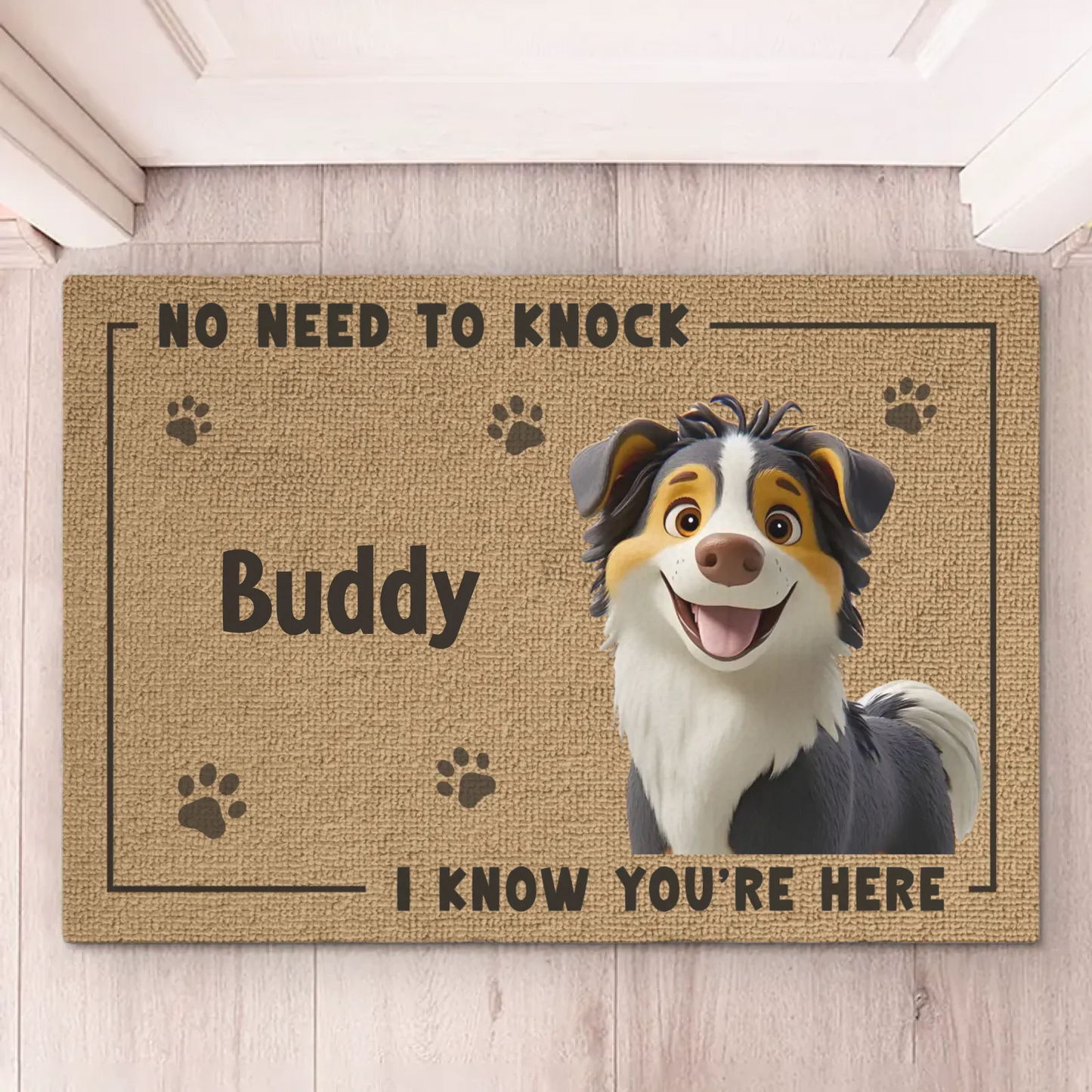 This House Runs On Love And Dog Hair - Dog Personalized Custom Home Decor Decorative Mat - House Warming Gift For Pet Owners, Pet Lovers