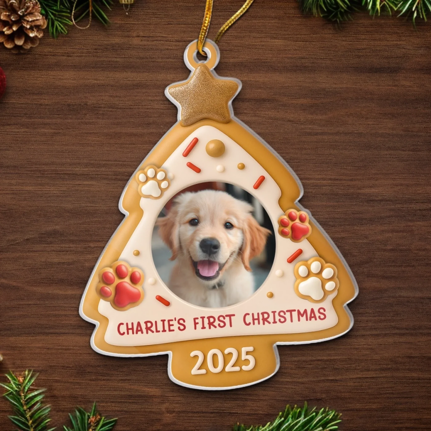 Custom Photo Acrylic Ornament - Personalized Christmas Birthday Gifts For Dog Cat Lovers, Dog Dad And Mom, Cat Owners - Santa, I’ve Been A Good Pup