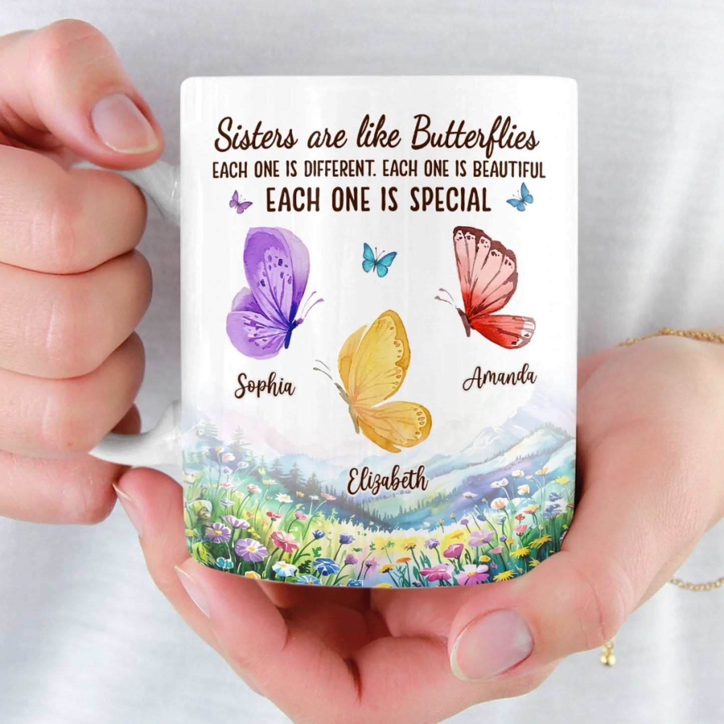 Custom Mug - Personalized Best Friend Birthday Gifts For Women, Besties, Sisters, BFF - True Friends Forever Always