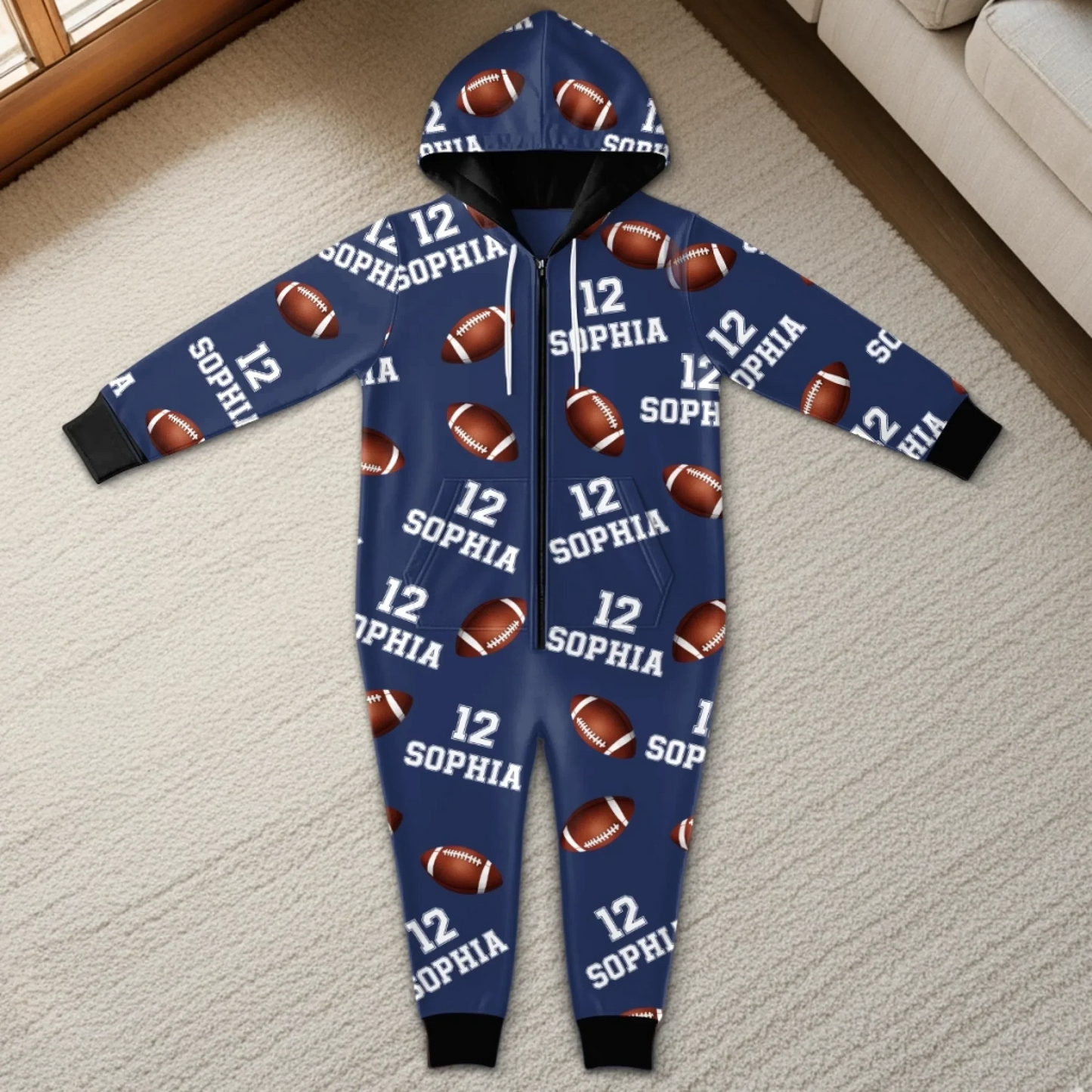 Custom Adult Onesie - Personalized Christmas Birthday American Football Gifts For Football Lovers, Sports Fans, Sports Lovers - Stay In The Zone