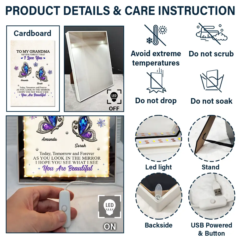 I Hope You See What I See - Personalized LED Mirror Frame Lamp