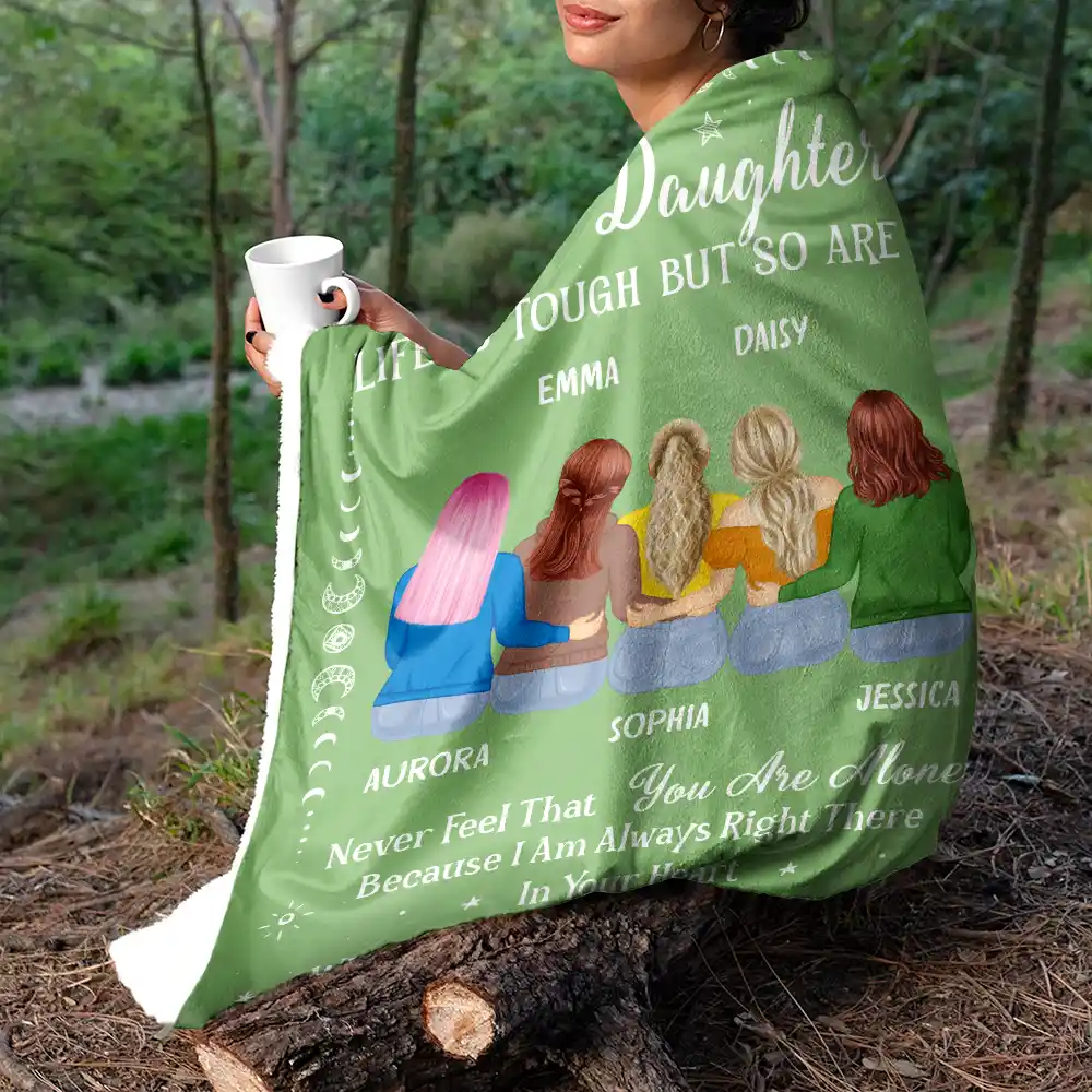 Life Is Tough But So Are You Bestie Sister - Personalized Fleece Blanket