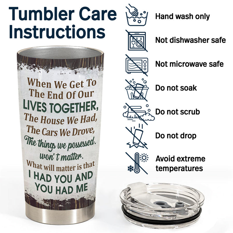 Grilling Backyard Family Couple The Day I Met You - Couple Gift - Personalized Custom Tumbler