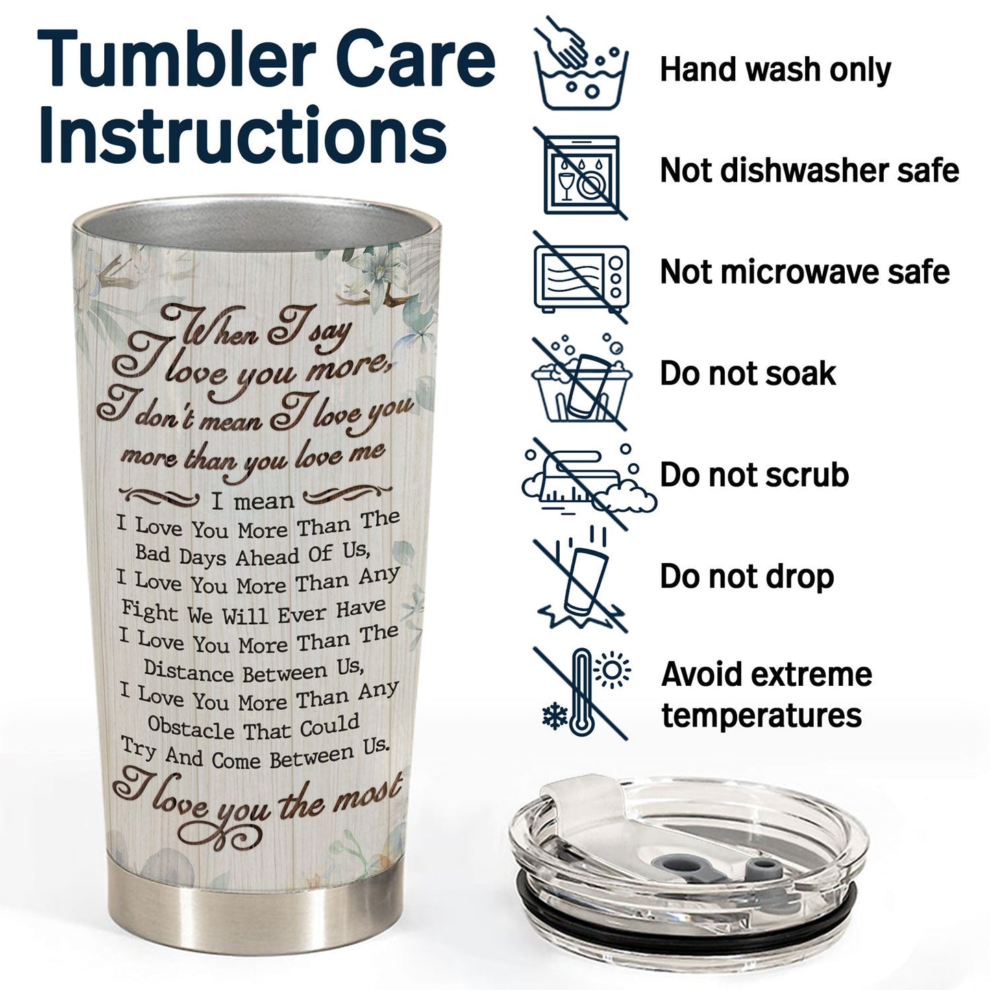 I Love You The Most Love Forever Husband Wife - Gift For Couples - Personalized Custom Tumbler