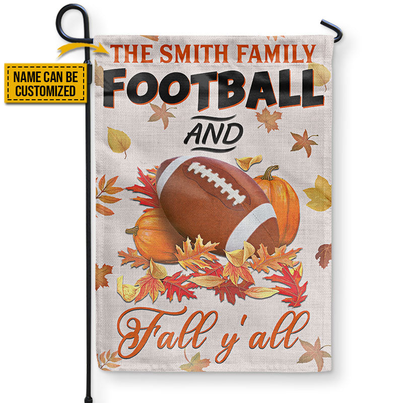 American Football Fall Yall Funny Custom Flag, Seasonal Outdoor Flag, Garden Yard Decorations