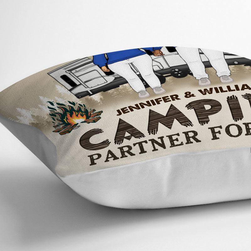 Camping Couple Partner For Life - Gift For Couple - Personalized Custom Pillow