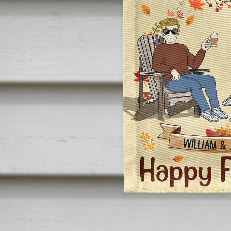 Fall Couple Tis' The Season - Gift For Couple - Personalized Custom Flag