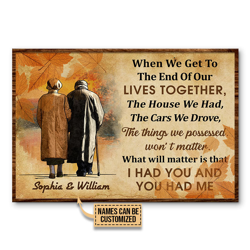 Autumn Old Couple When We Get Old Custom Poster, Fall Season, Couple Gift, Grandparents Gift, Couple Wall Art
