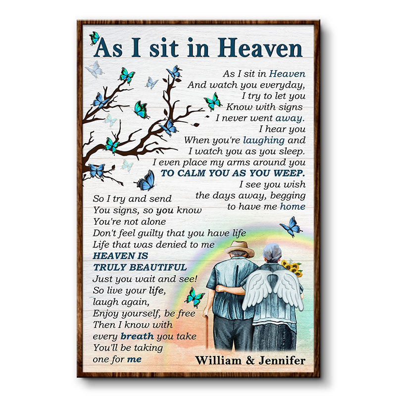 Personalized Old Couple Memorial Circle Wall Art - Memorial Gift For Couple - I Love You To The Moon & Back main image 1