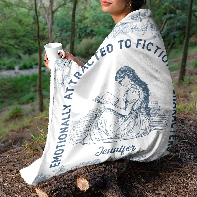 Attracted To Fictional Characters - Personalized Fleece Blanket