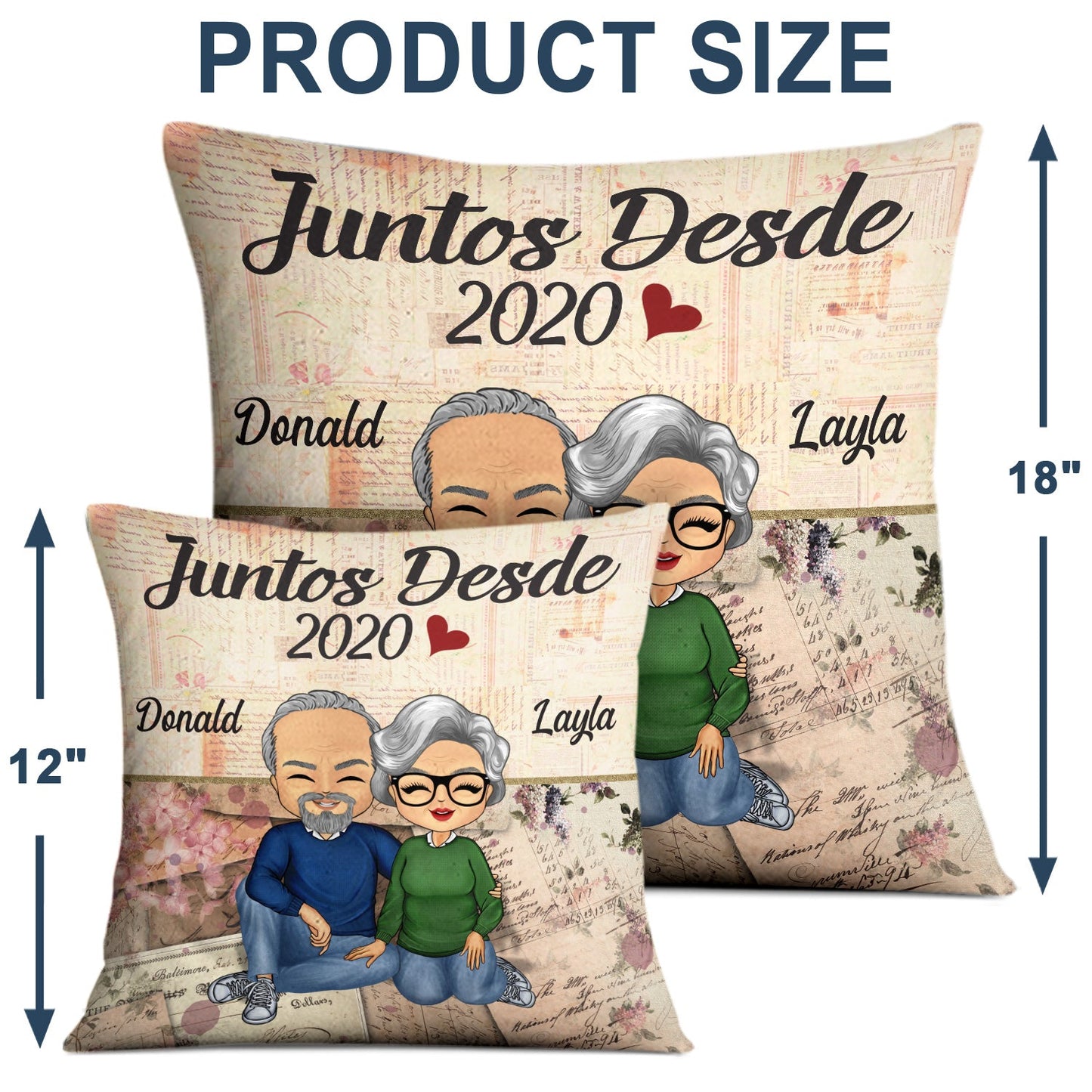 Juntos Desde Pareja- Almohada Personalizado