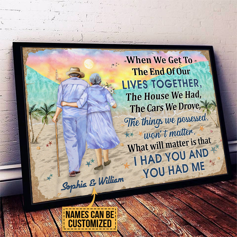 Beach Vibe Old Couple When We Get Custom Poster