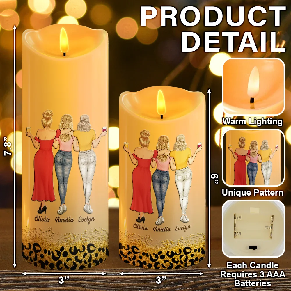 Because Of You I Laugh A Little Harder - Personalized Flameless LED Candle