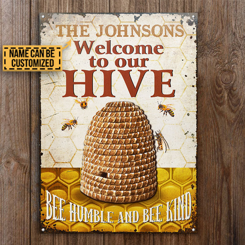 Bee Humble And Bee Kind Custom Classic Metal Signs