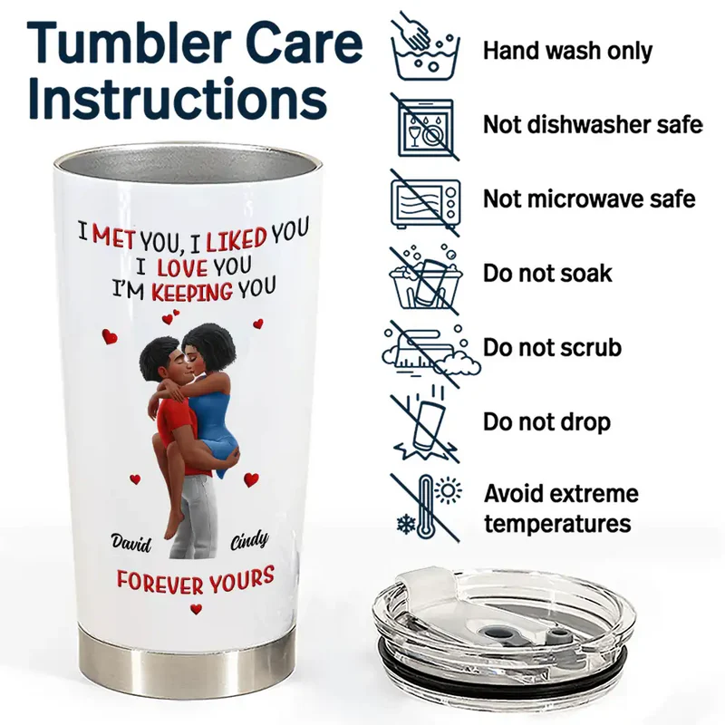 Calendar I Met You Liked You Love You Forever - Personalized Tumbler