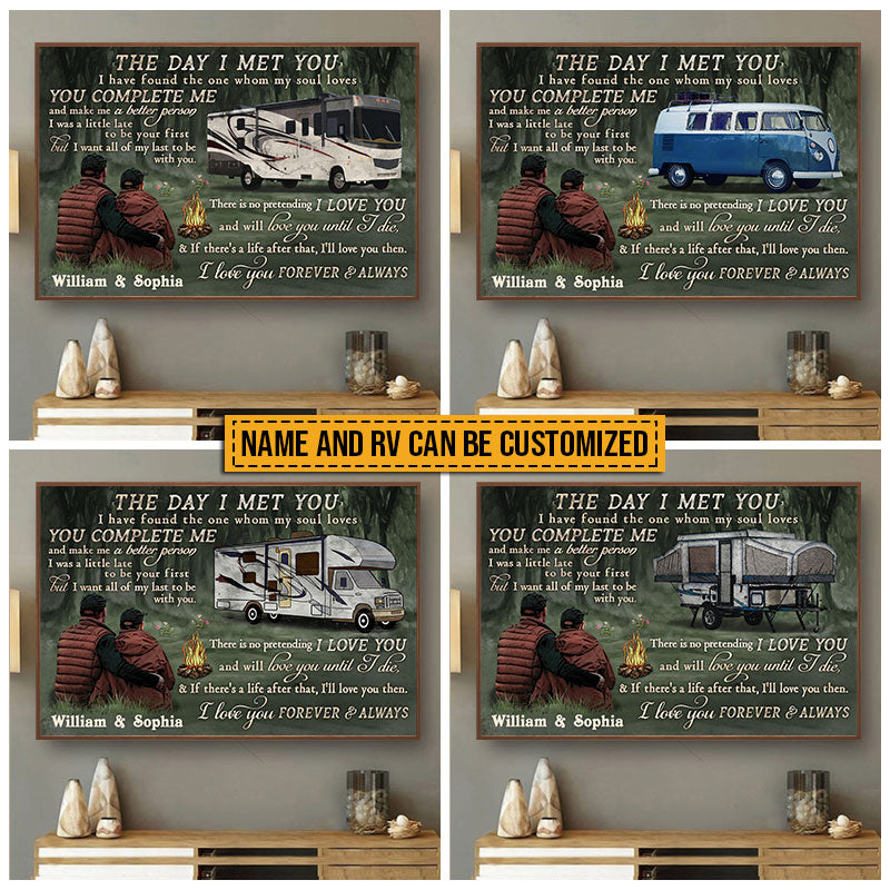 Camping Couple The Day I Met You Custom Poster