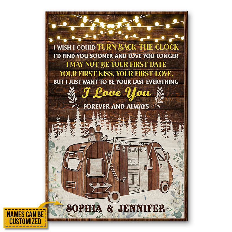 Camping I Wish I Could Custom Poster, Wall Art Print Couple Gift