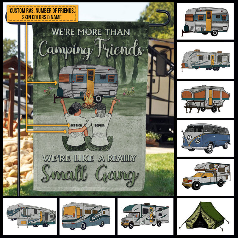 Camping Bestie Like Small Gang Custom Flag