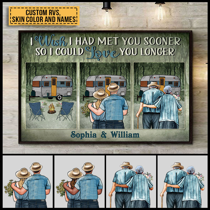 Camping Couple Met You Sooner Skin Custom Poster
