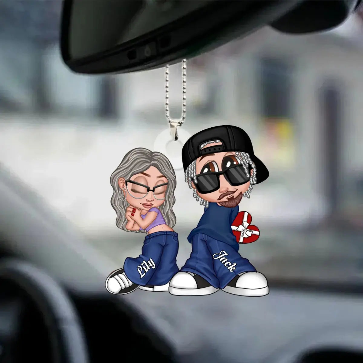 Couple - Gift For Him, Gift For Her - Personalized Car Ornament (TL) ornament The Next Custom Gift