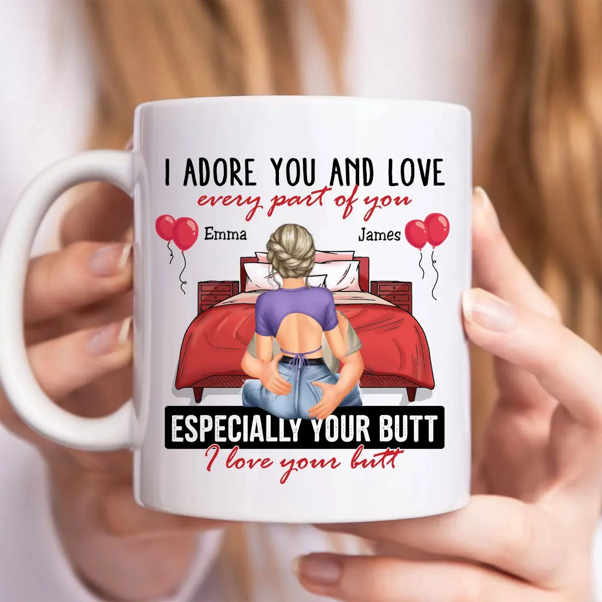 Couple - I Adore You And Love Every Part Of You - Personalized Mug - The Next Custom Gift Mug