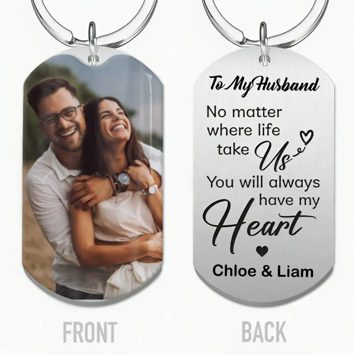 Couples - No Matter Where Life Take Us - Personalized Keychain Keychain The Next Custom Gift
