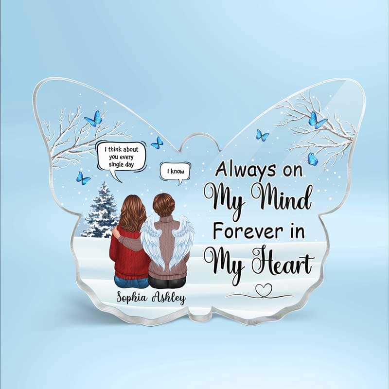 Family Memorial Conversation Personalized Butterfly Acrylic Plaque