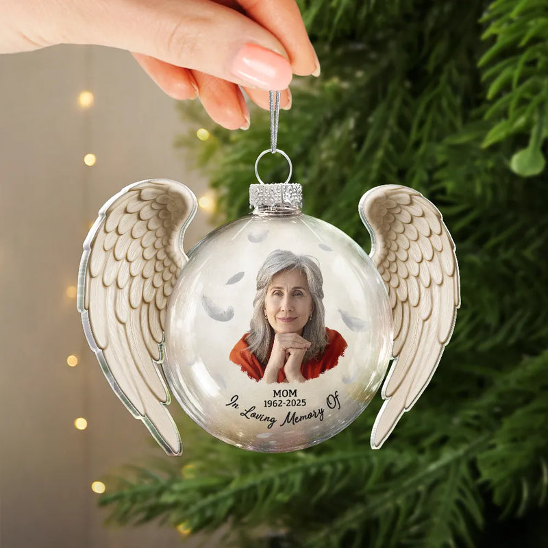 Custom Photo Memorial Your Wings Were Ready - Personalized Custom Shaped Acrylic Ornament