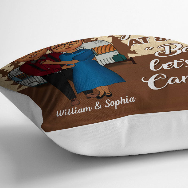 Hold Your Hand Camping - Gift For Couples - Personalized Custom Pillow