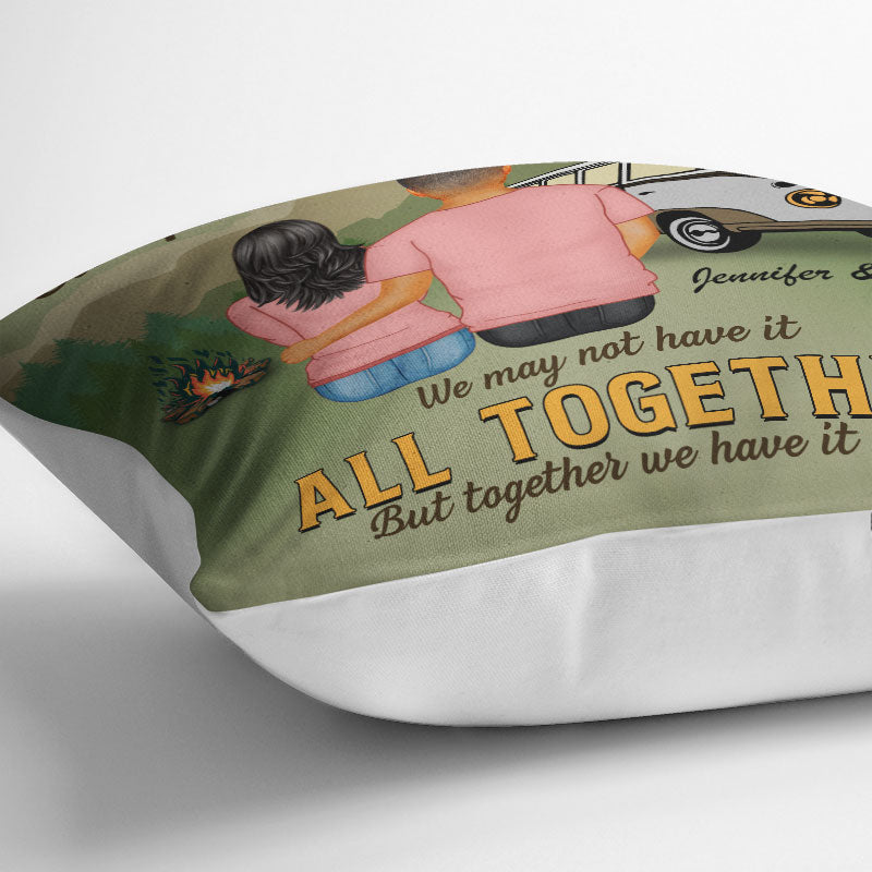 Camping Partners For Life - Gift For Couple - Personalized Custom Pillow