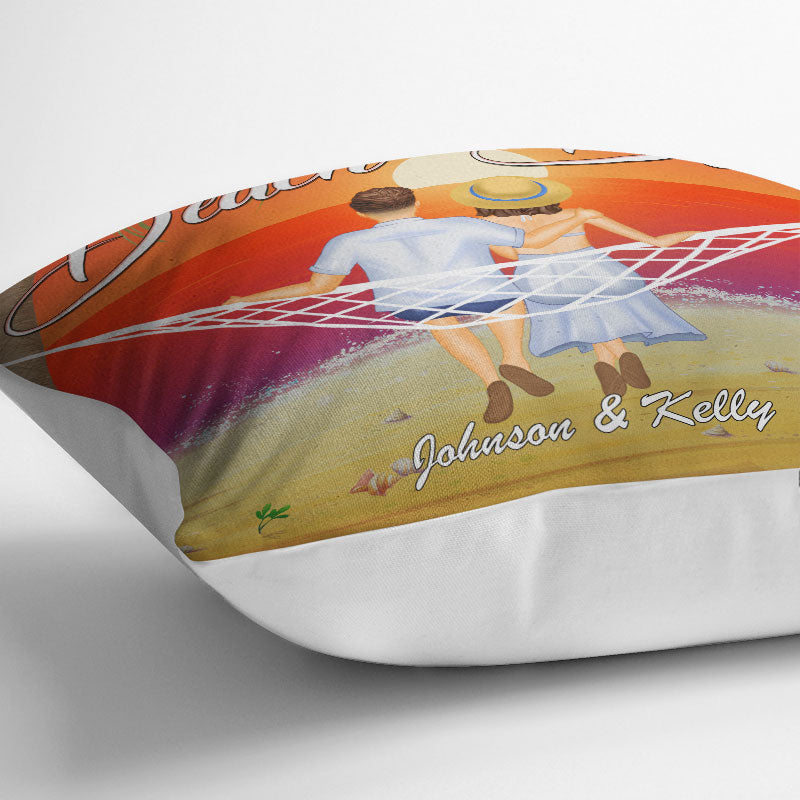I Love You To The Beach And Back - Couple Gift - Personalized Custom Pillow