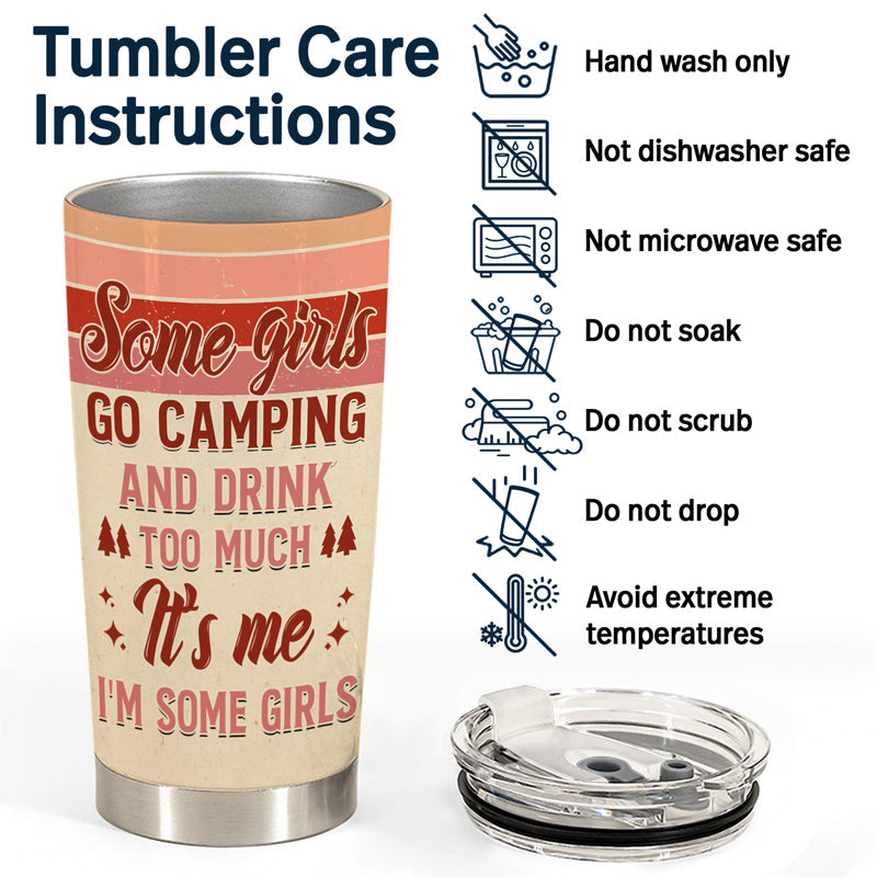 Just A Girl Who Loves Camping - Gift For Camping Lover - Personalized Custom Tumbler