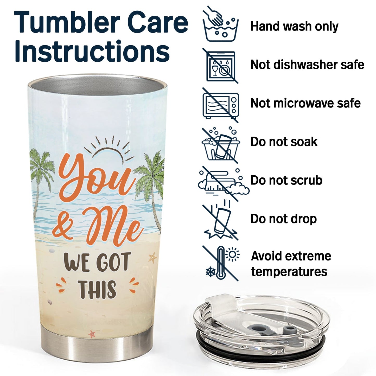 Together Since You And Me We Got This - Gift For Couples - Personalized Custom Tumbler