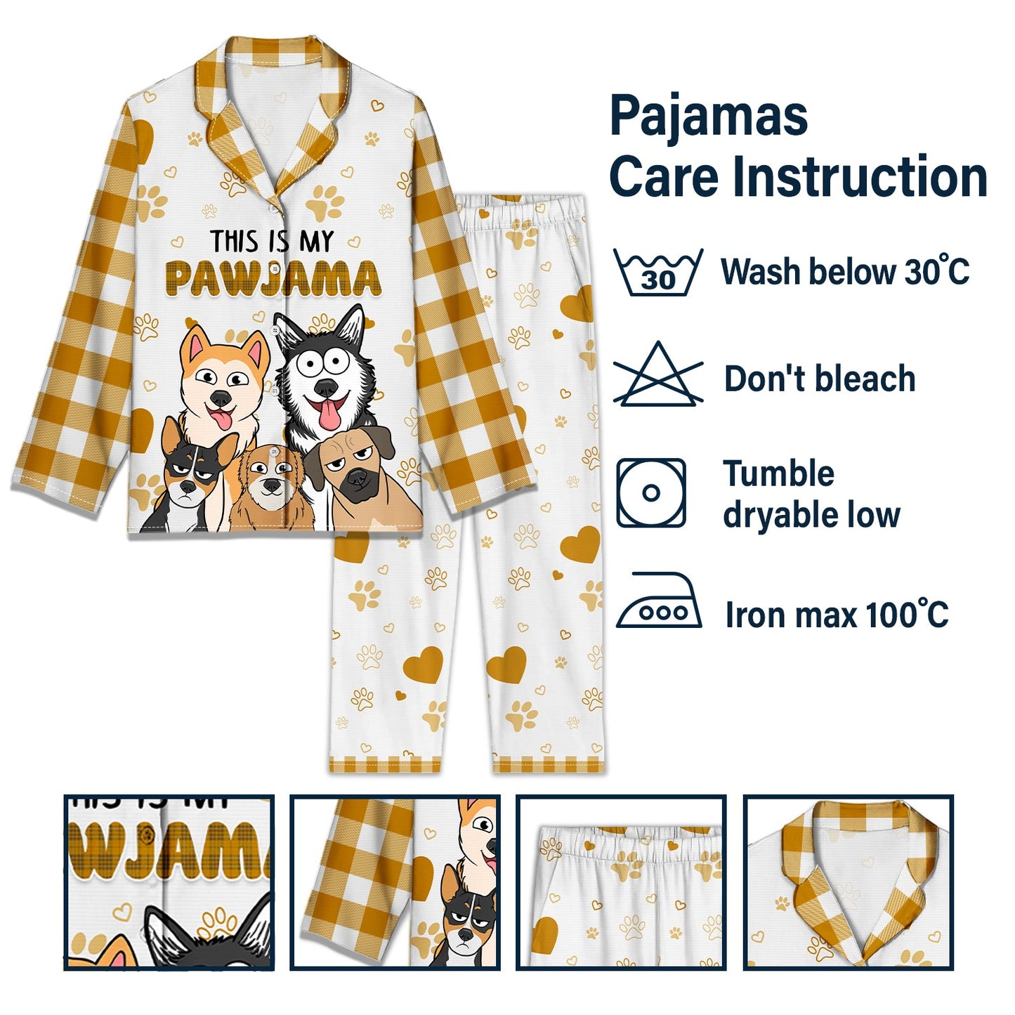 This Is My Pawjamas - Gift For Dog Lovers - Personalized Long Pajamas Set