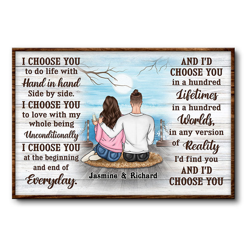 Family Couple I Choose You - Gift For Couples - Personalized Custom Po