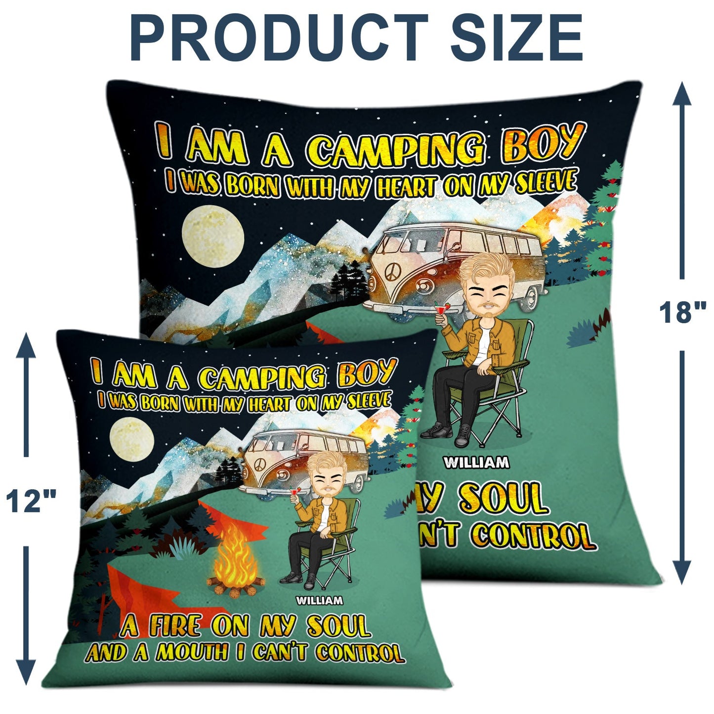 I Am A Camping Girl Boy - Personalized Custom Pillow
