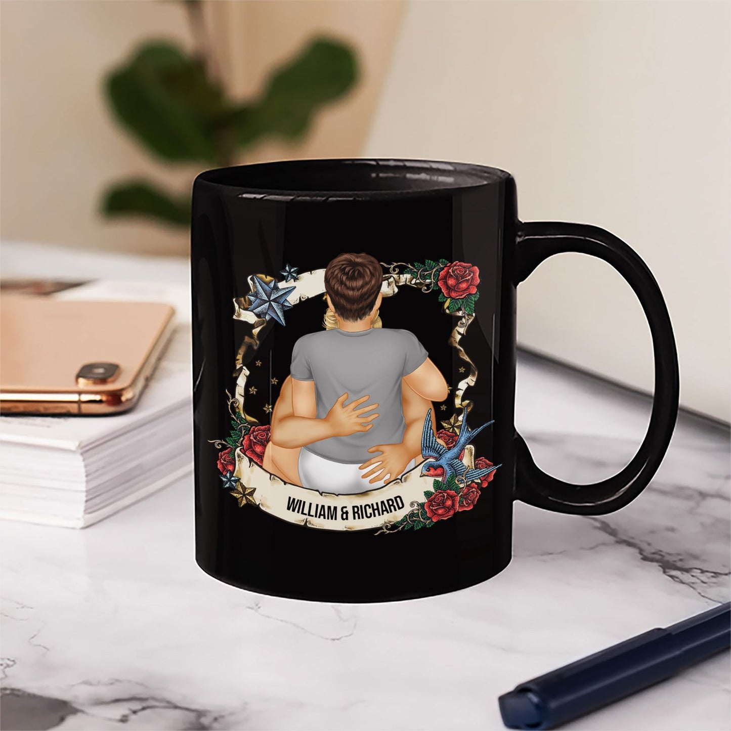 I Would Bone You - Gift For Couples - Personalized Black Mug