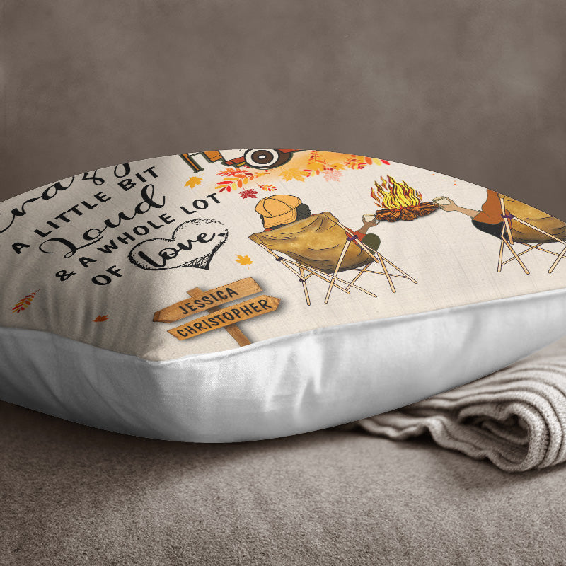 Fall Camping Couple This Is Us Custom Pillow