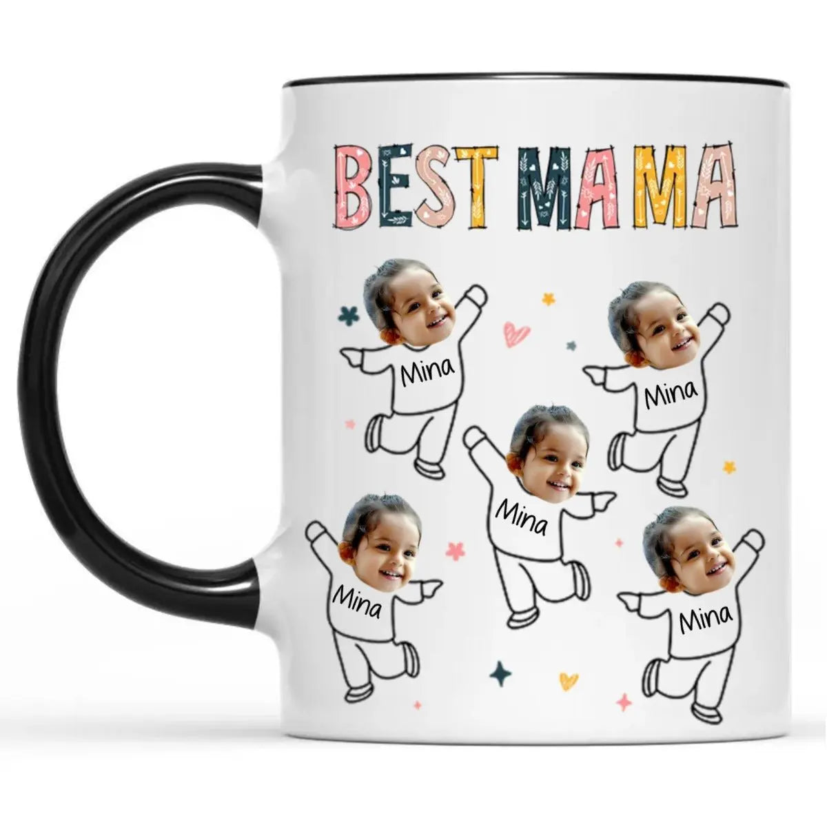 Family - Custom Photo Best Nana Ever - Personalized Accent Mug - The Next Custom Gift Accent Mug